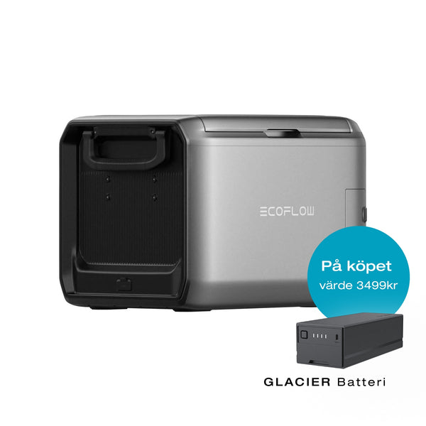 EcoFlow GLACIER Classic 45 liter – Bærbart køleskab (dual zone)